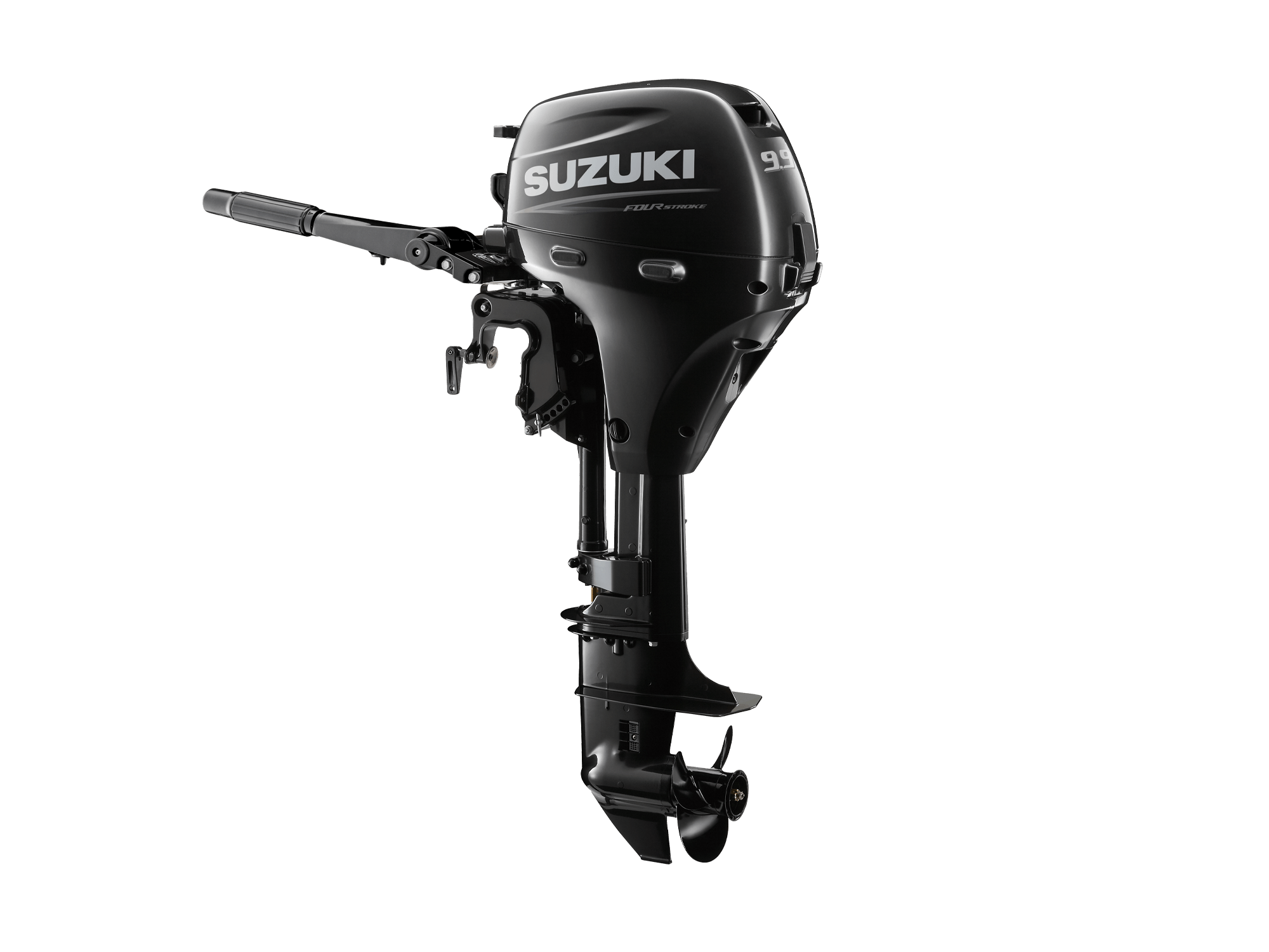 Suzuki DF9.9A — black, real official Suzuki Marine UK model photograph